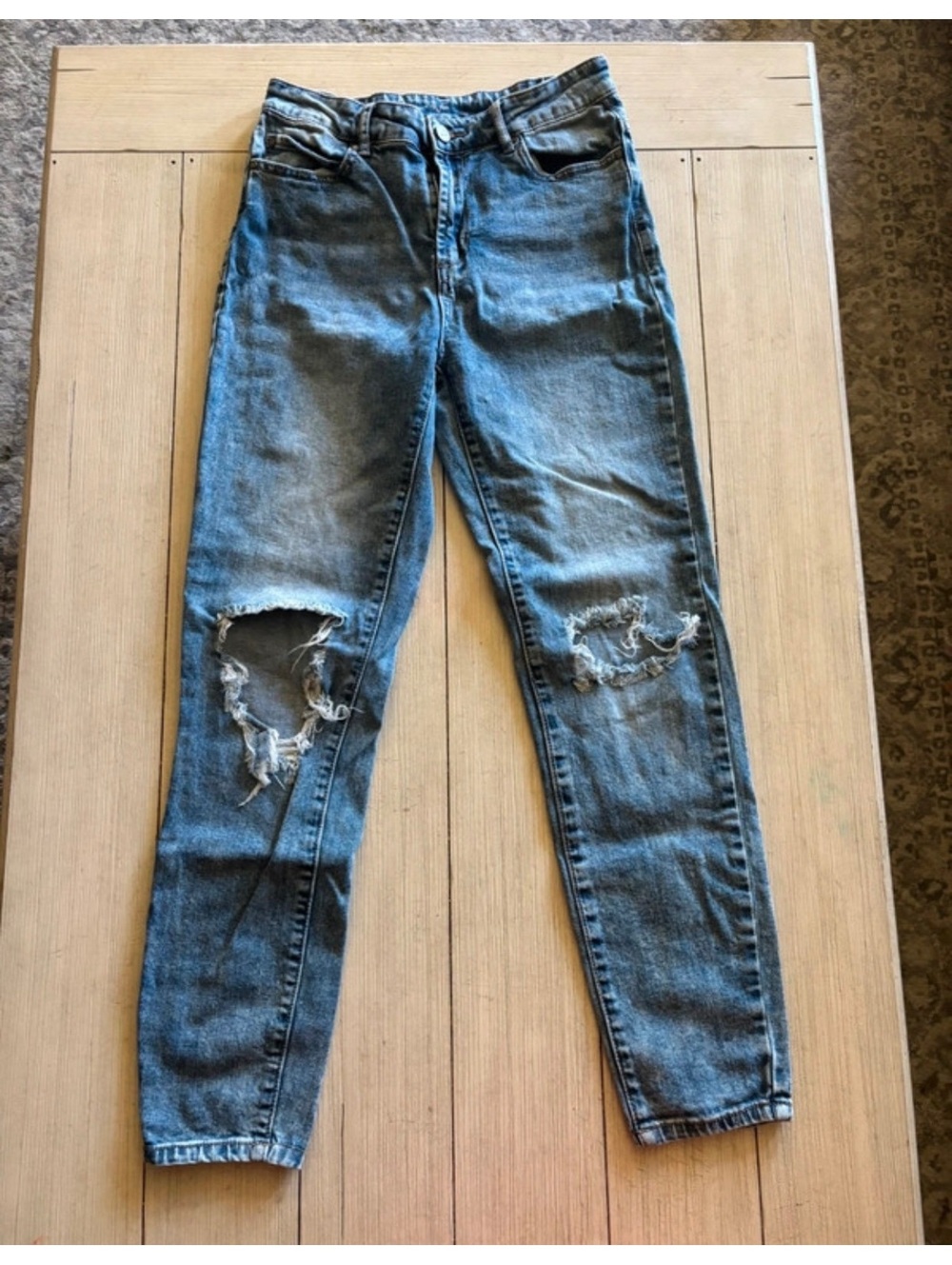 V1969 Italia High Rise Distressed Ripped Skinny Jeans Size 26/2 Stretch
